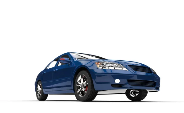 Blue Sedan Front — Stock Photo, Image
