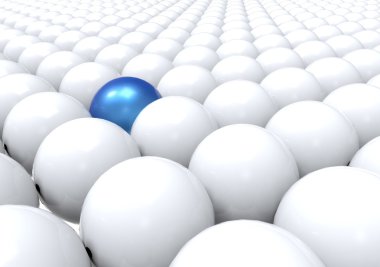 Benzersiz top Out - mavi ayakta