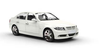 Beyaz araba Showroom atış