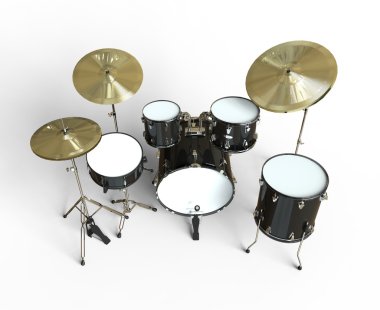 Üstten Görünüm set - davul