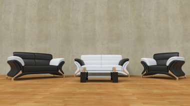 Büyük çağdaş oturma odası