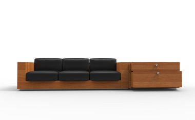 Siyah yastık kanepe