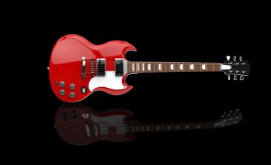 Kırmızı Hard Rock gitar