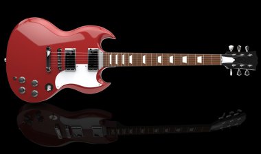 Gibson siyah arka plan üzerine katı