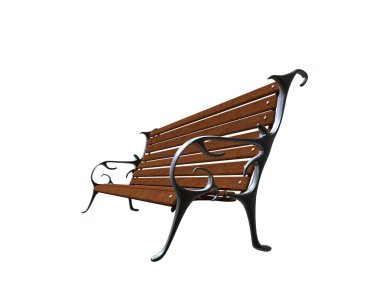 Park bankında - yan görünüm