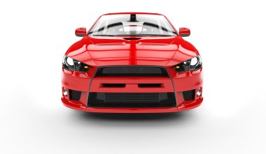 Red Rally Car - Front View clipart