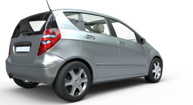 Modern kompakt araç krom - arkadan görünüm