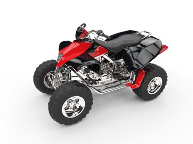 Siyah kırmızı Quad
