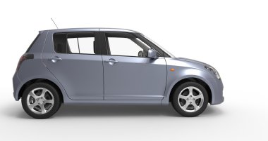 Modern mavi kompakt araç