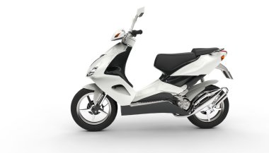 Beyaz Scooter - yan görünüm