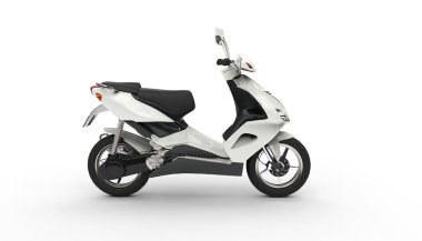 Beyaz Scooter - sol yan görünüm