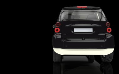 Küçük araba - arkadan görünüm