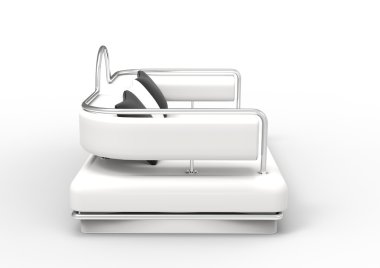 Beyaz kanepe - yan görünüm