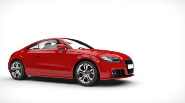 Kırmızı iş araba bir showroom
