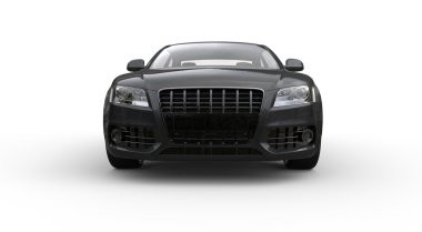 Siyah araba - Önden Görünüm