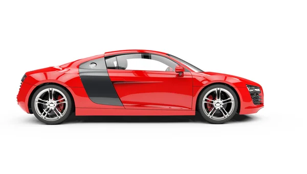 Red Supercar Side View — Stock Photo, Image