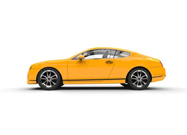 Carro de Luxo Amarelo Vista lateral — Fotografia de Stock