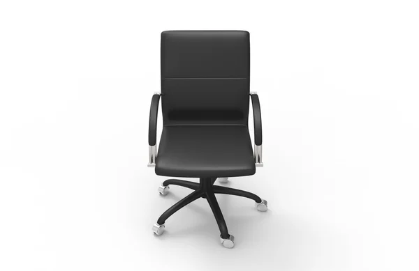 Шкіряний офісний стілець - вид зверху спереду — стокове фото