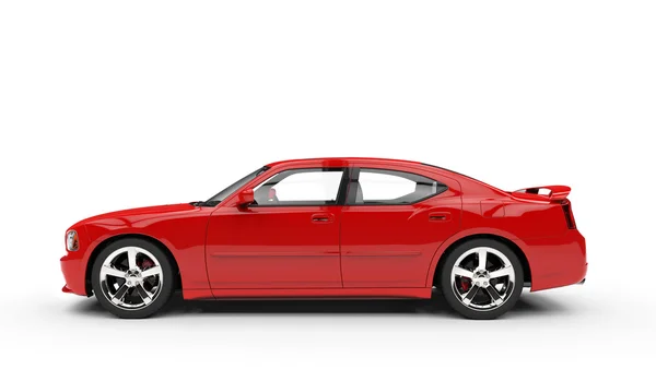 Red fast car - right view — Stock Photo, Image