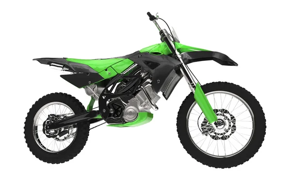 Green Dirt Bike - Side View — Stock Photo, Image