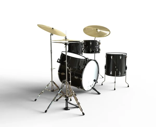 Drum Set - Vista laterale — Foto Stock