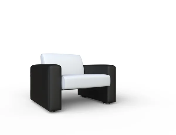 Black and white modern armchair — Stock Photo, Image