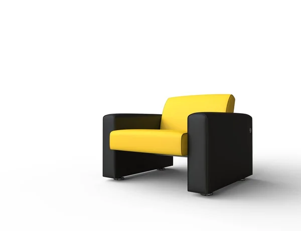 黒と黄色の肘掛け椅子 — ストック写真