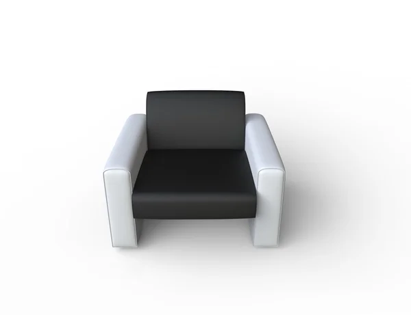 Weißer und schwarzer Sessel — Stockfoto