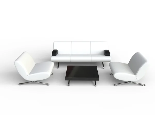 Witte Lounge meubilair Set — Stockfoto
