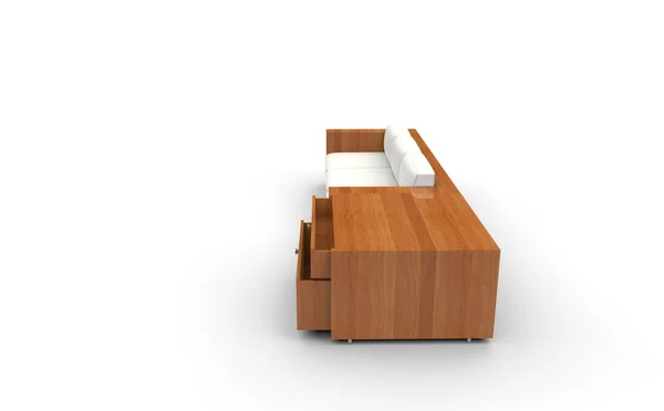 Дерев'яні диван — стокове фото