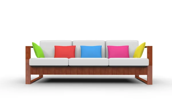 Яркий красочный диван — стоковое фото