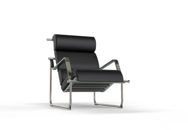 Sillón relajante de cuero negro — Foto de Stock