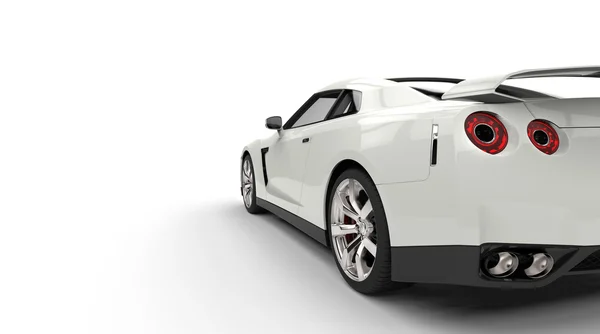 Белый спортивный автомобиль — стоковое фото