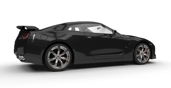 Preto Sports Car Side View — Fotografia de Stock