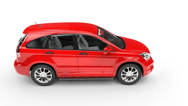 SUV rosso - Vista laterale superiore — Foto Stock