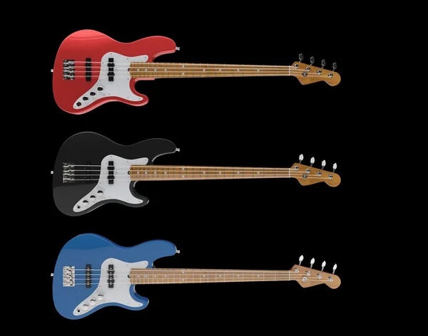 Tres guitarras eléctricas Bass — Foto de Stock