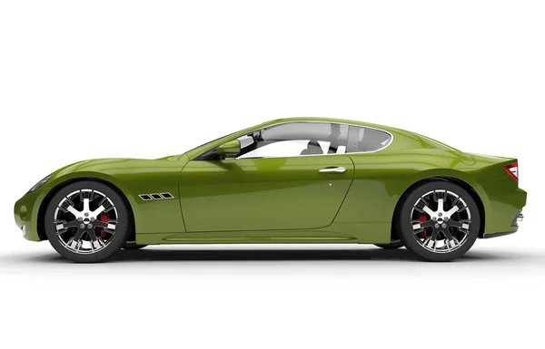 Metálico verde moderno coche rápido — Foto de Stock