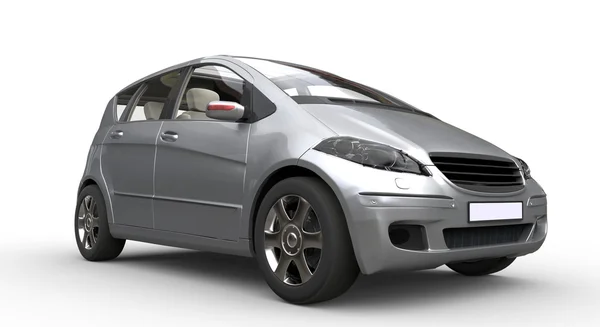 Modern Compact Car Chrome - Vista frontal — Fotografia de Stock