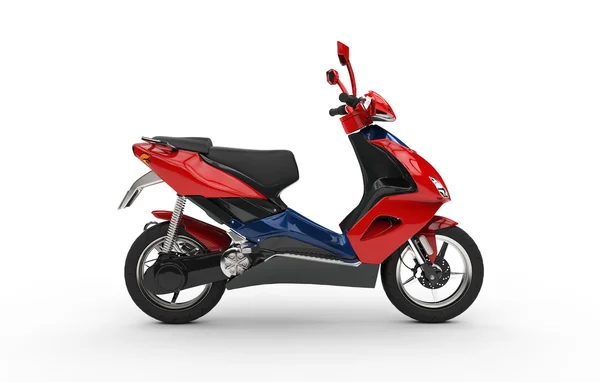 Red Scooter Vista lateral — Fotografia de Stock