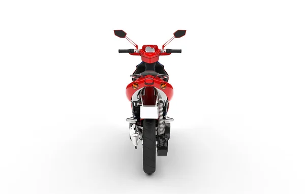 Kırmızı Scooter - arkadan görünüm — Stok fotoğraf