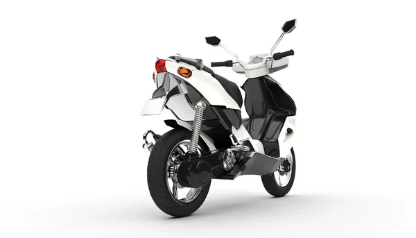 White Scooter - Back View — Stock Photo, Image