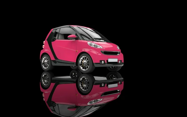 Рожевий невеликий автомобіль — стокове фото