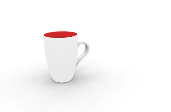 Tasse à café blanc-rouge — Photo