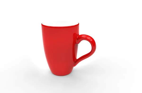 Runde rote Kaffeetasse — Stockfoto