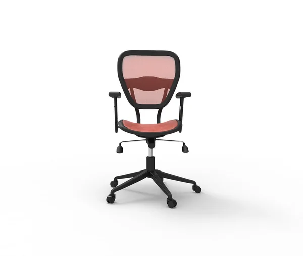 Rode bureaustoel - vooraanzicht — Stockfoto