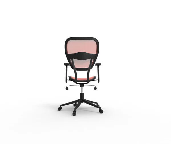 赤のオフィスの椅子 - 背面図 — ストック写真