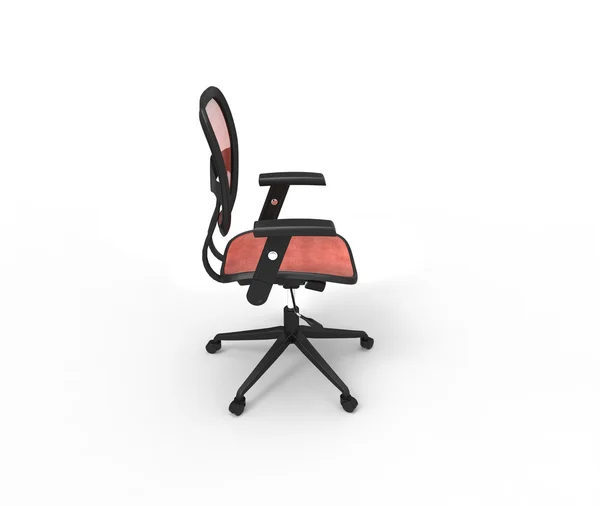 Cadeira de escritório vermelho - Vista superior lateral — Fotografia de Stock