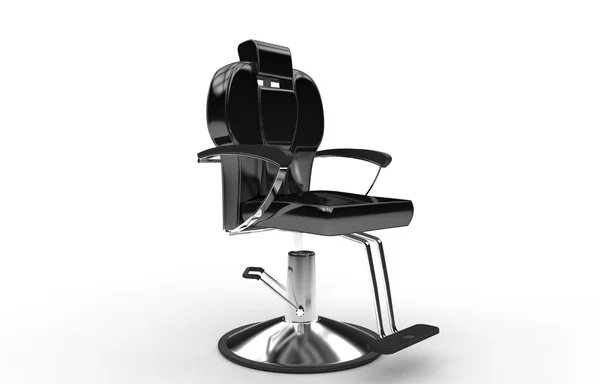 Black Shiny Hair Stylist Armchair — Stock Photo, Image