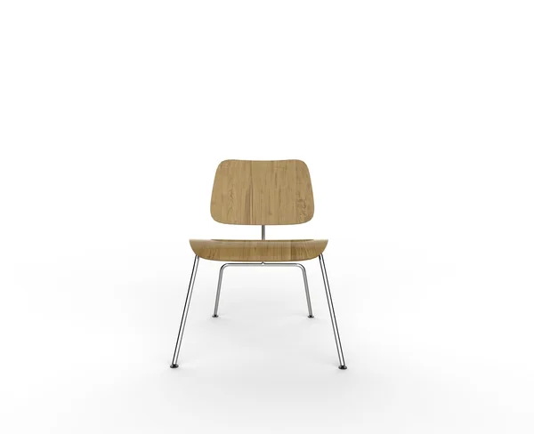 Modern Wooden Chair - Front View — Stock Photo, Image