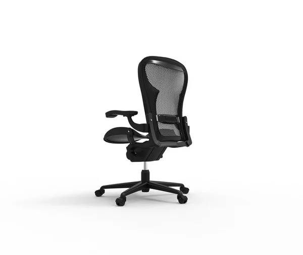 Black Modern Office Chair Side - Back View — Stock Photo, Image